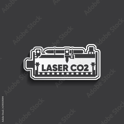 laser co2, laser cutting icon