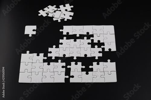 Obraz na płótnie Jigsaw puzzle not complete w salonie