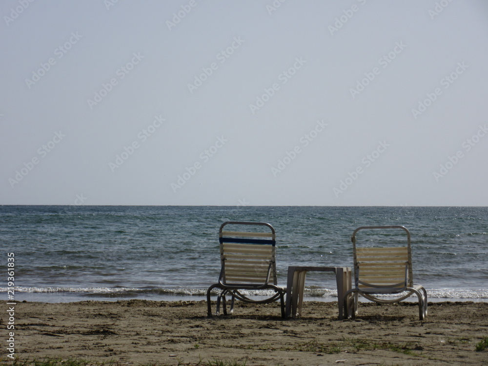 chairs and beach