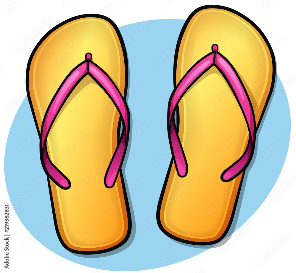 Vector flip flops design concept Vector flip flops design concept