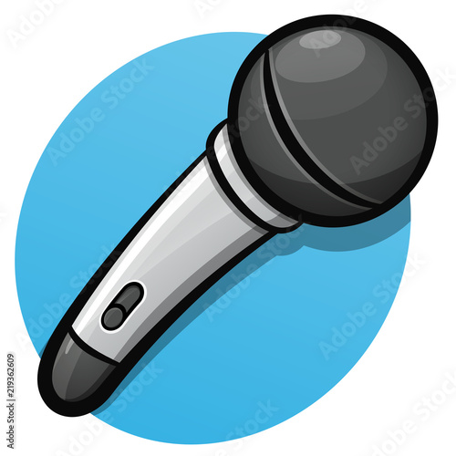 Vector microphone color cartoon design