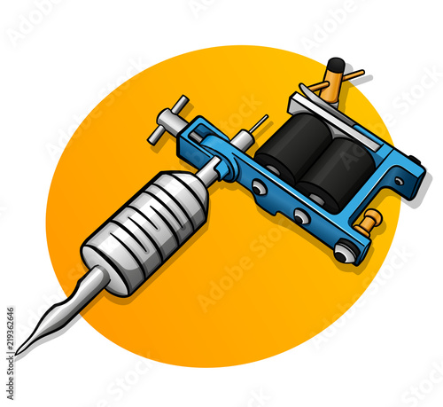 Vector tattoo machine design concept