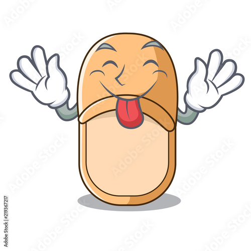 Tongue out casual home slippers on mascot style