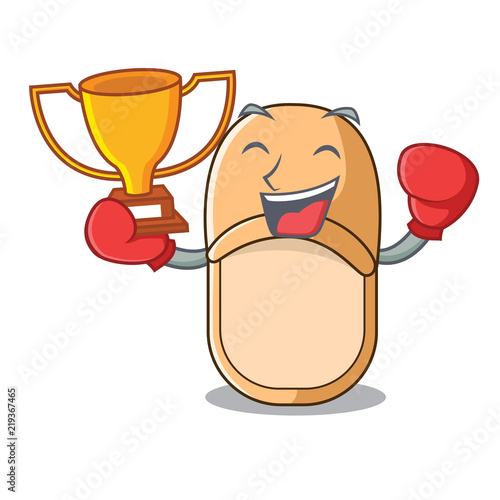 Boxing winner casual home slippers on mascot style