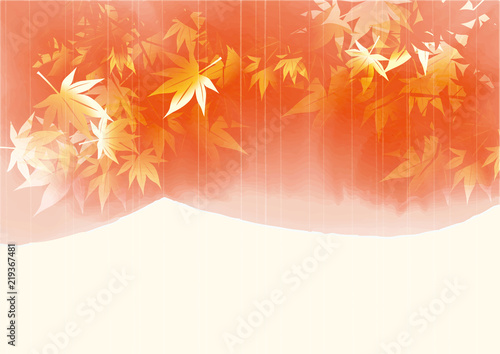 滲み 紅葉