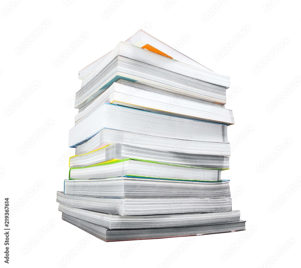 stack of books isolated on white background with clipping path stack of books isolated on white background with clipping path