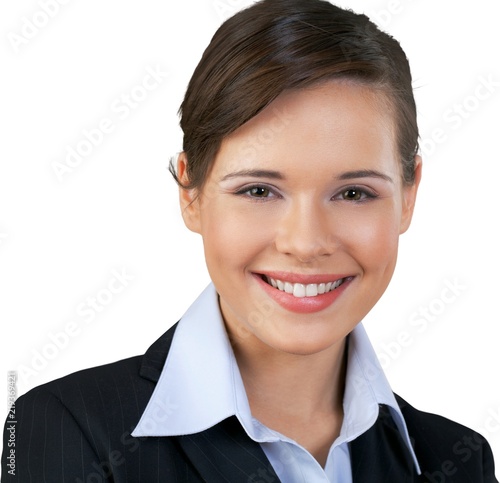 Smiling Young Businesswoman - Isolated