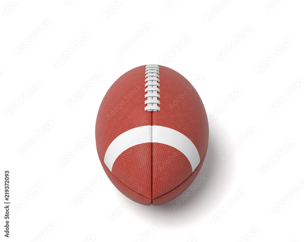 3d rendering of a red oval ball for American football on a white background. 3d rendering of a red oval ball for American football on a white background.