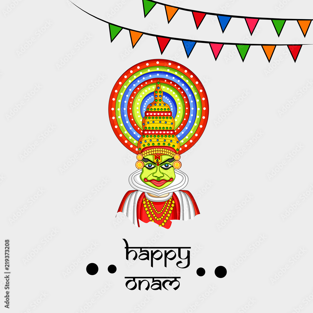 Illustration of Indian festival Onam background Illustration of Indian festival Onam background