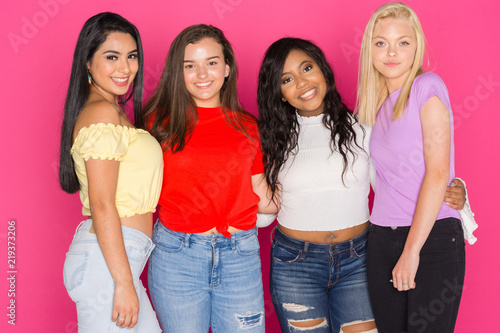 Four Teen Girls Having Fun