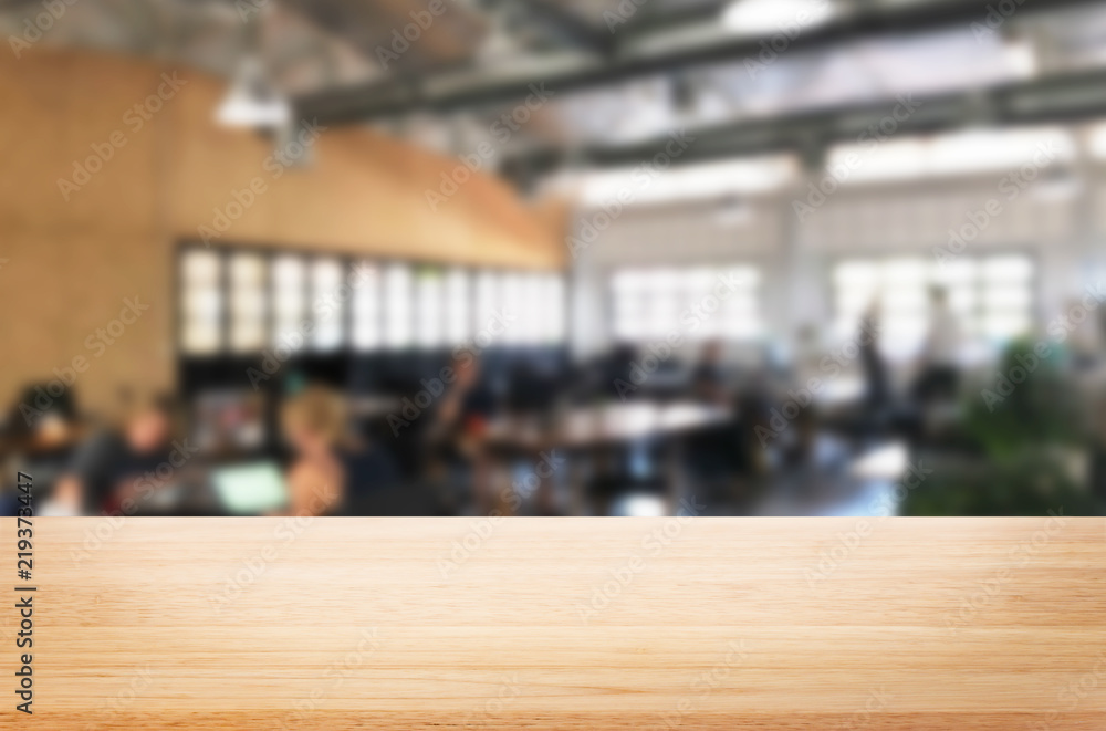 Selected focus empty brown wooden table and Coffee shop or restaurent blur background with bokeh image. for your photomontage or product display Selected focus empty brown wooden table and Coffee shop or restaurent blur background with bokeh image. for your photomontage or product display