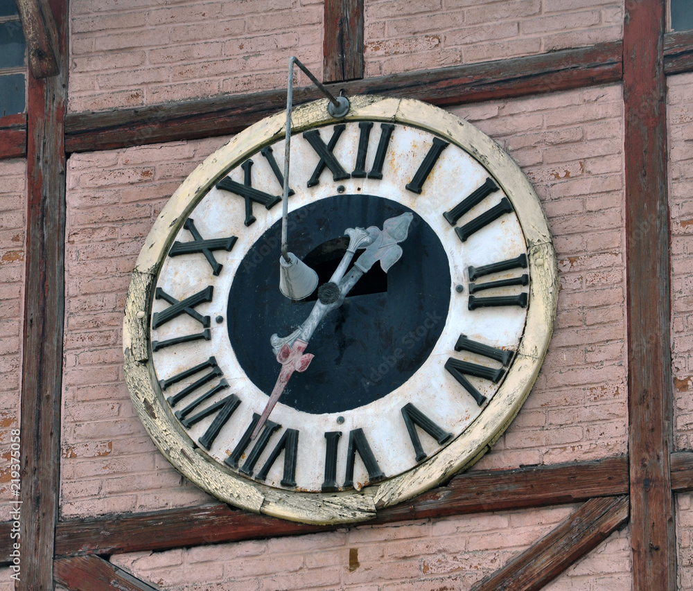 Ancient clock at the city hall