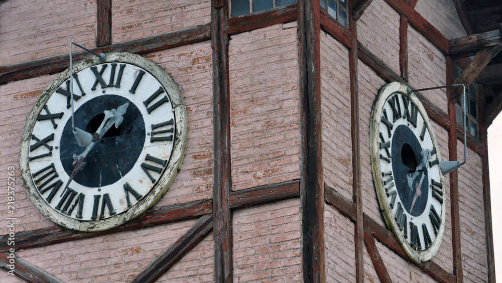 Ancient clock at the city hall