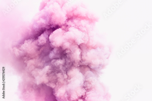 Pink smoke like clouds background.