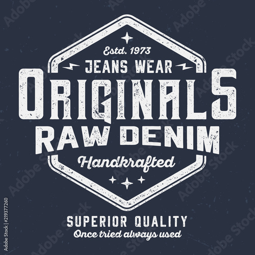 Originals / Jeans Wear - Vintage Tee Design For Printing