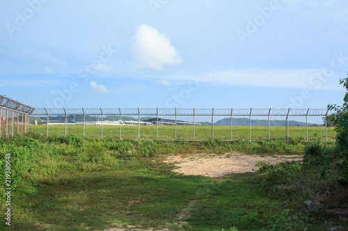 Background Net Wall Metal Phuket International Airport