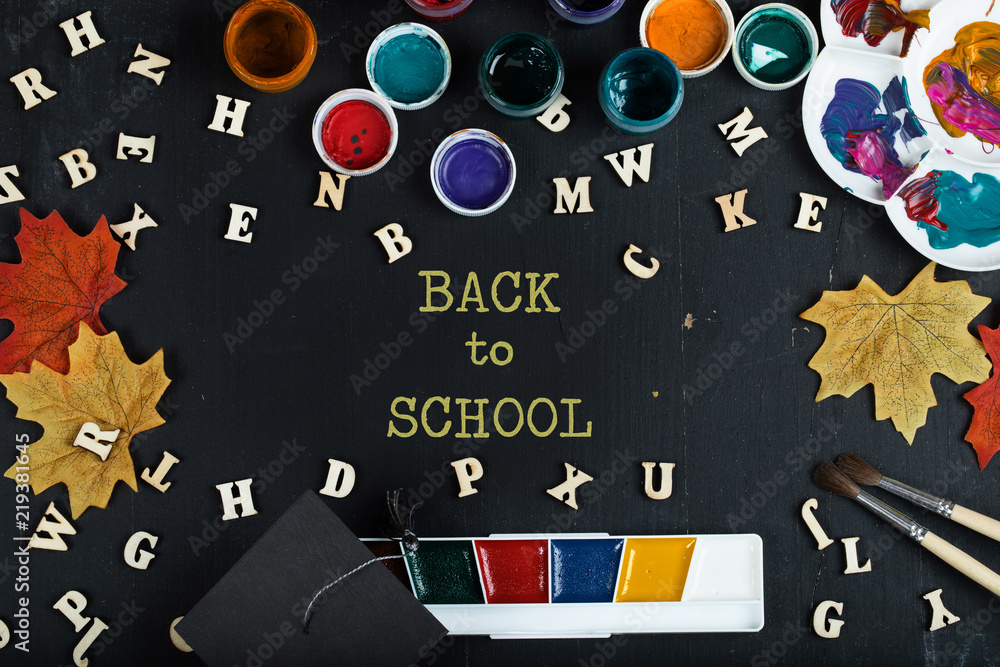 Back to school colorful background.