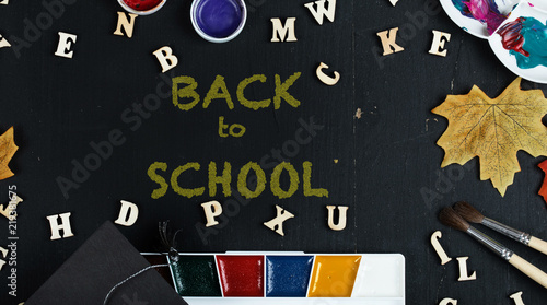 Back to school colorful background.