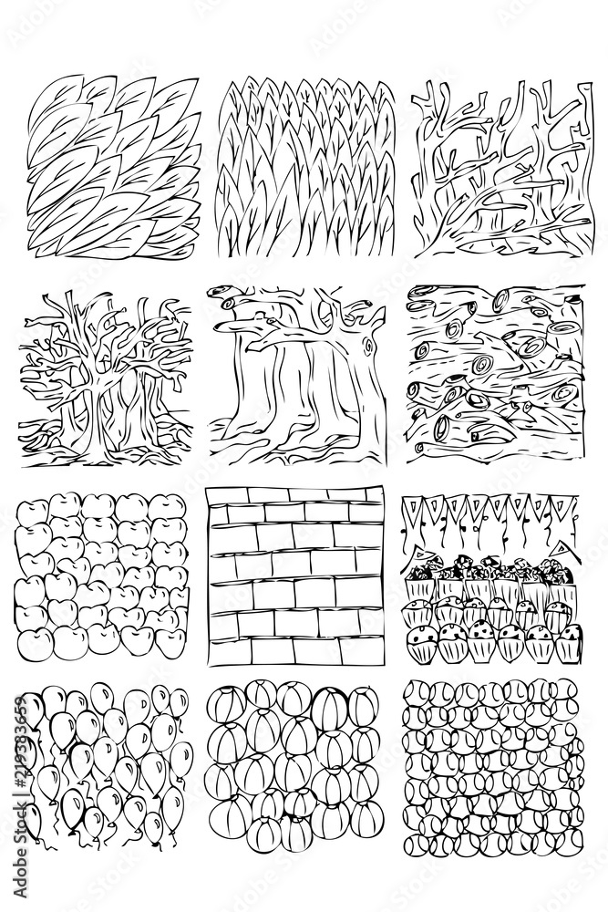 sketchy various style of pattern or motif for your element design sketchy various style of pattern or motif for your element design