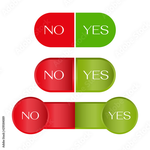 Right and wrong tick  cross mark icon