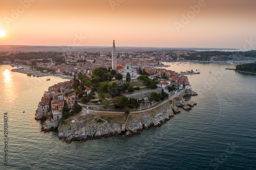 Beautiful Rovinj at sunrise photo