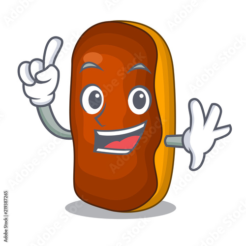 Finger cartoon cake eclair decorated butter chocolate