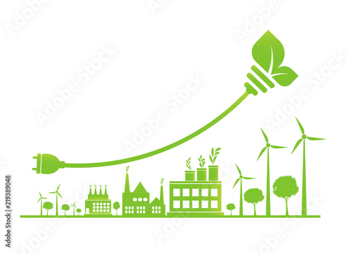 Sustainable Urban Growth in the City,Ecology.Green cities help the world with eco-friendly concept ideas,