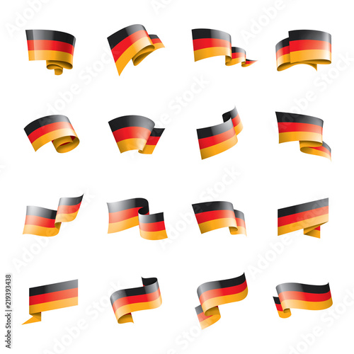 Germany flag, vector illustration on a white background