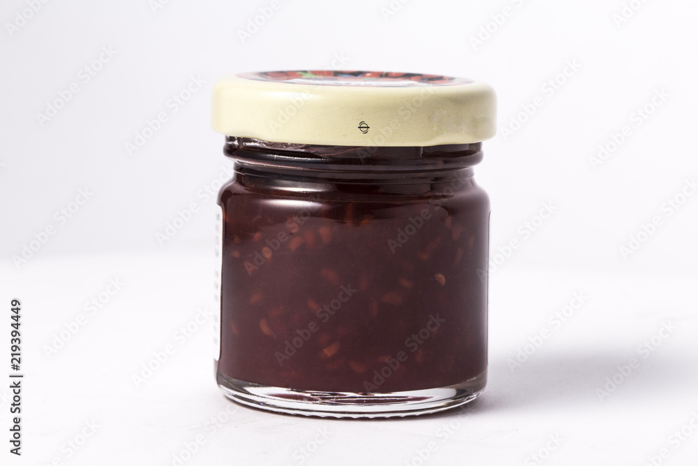 Jam jar isolated on white background Jam jar isolated on white background