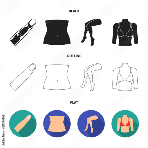 Finger, female feet, female, bust. Part of the body set collection icons in cartoon style vector symbol stock illustration web.