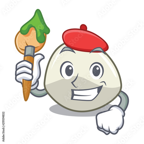 Artist character cartoon homemade organic mozzarella cheese