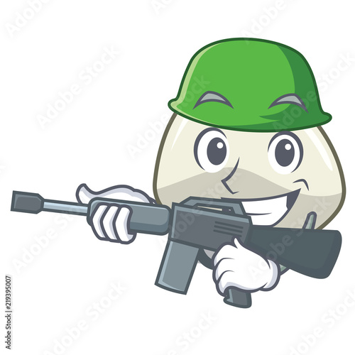 Army character cartoon homemade organic mozzarella cheese