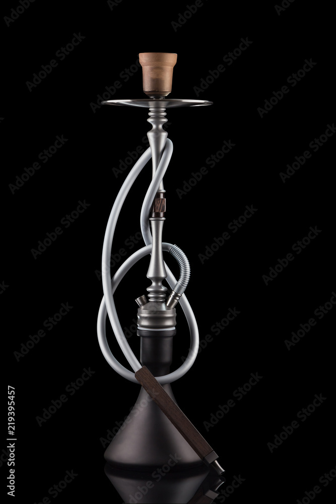 Modern hookah isolated on black background Modern hookah isolated on black background