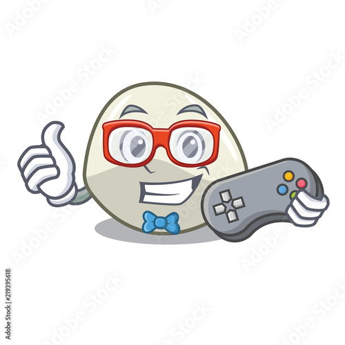Gamer traditional italian food mozzarella cheese mascot