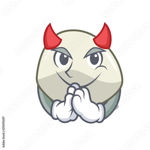 Devil traditional italian food mozzarella cheese mascot