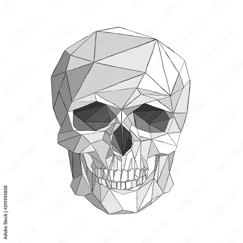 Geometric skull tattoo done by Andrei  Radical Ink tattoo  Facebook