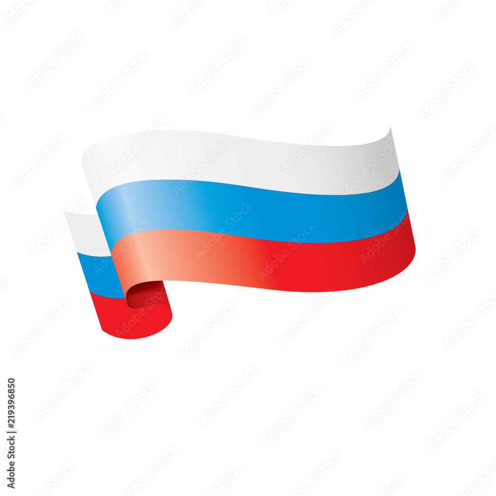 Russia flag, vector illustration on a white background Russia flag, vector illustration on a white background
