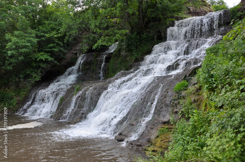 Dzhurinsky  Chervonogorodsky  waterfall in Ukraine