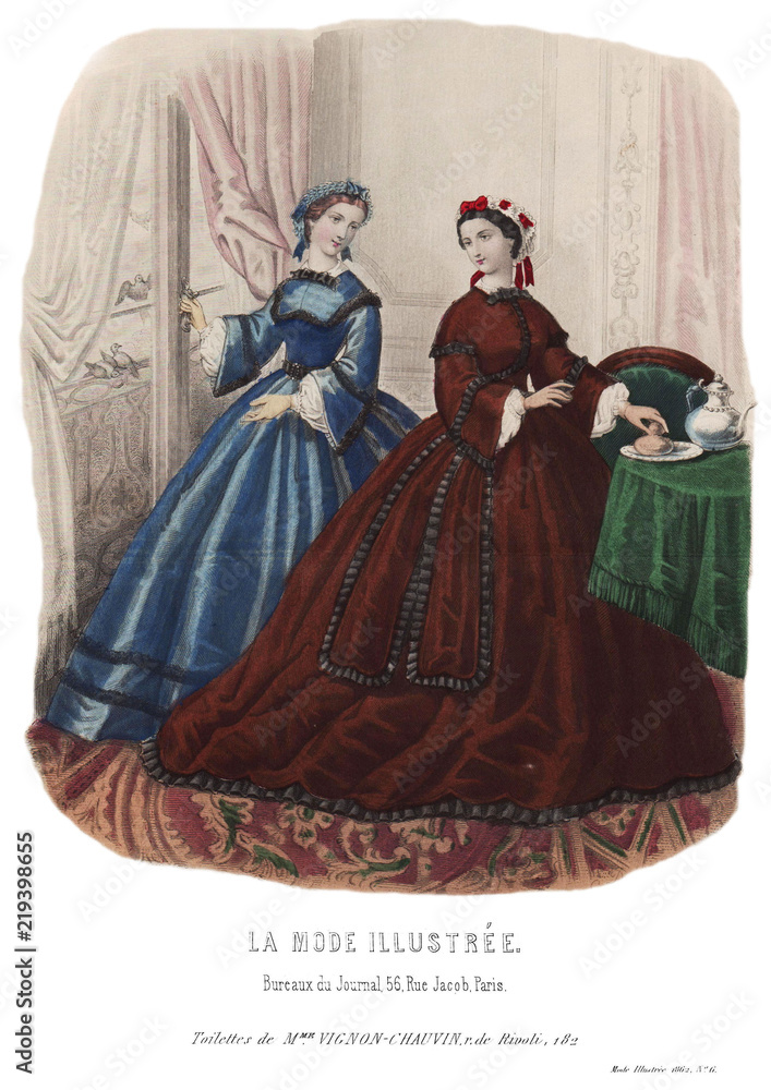 Gravure La Mode Illustrée 1862 6