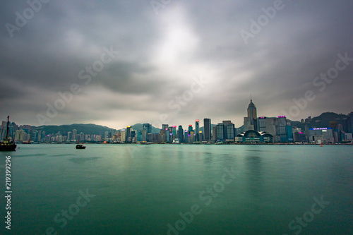 Fotografie Die Skyline von Hong Kong tagsüber