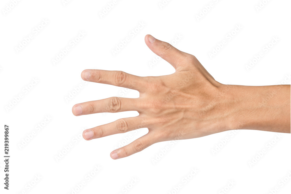 action hand on white background action hand on white background