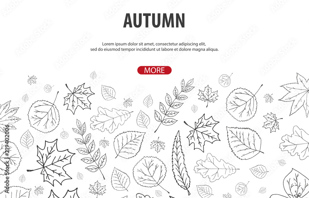 Autumn Backgrounds with Hand-draw Pumpkins. Thanksgiving day. For shopping sale, promo poster and frame leaflet, web banner. Vector illustration template.