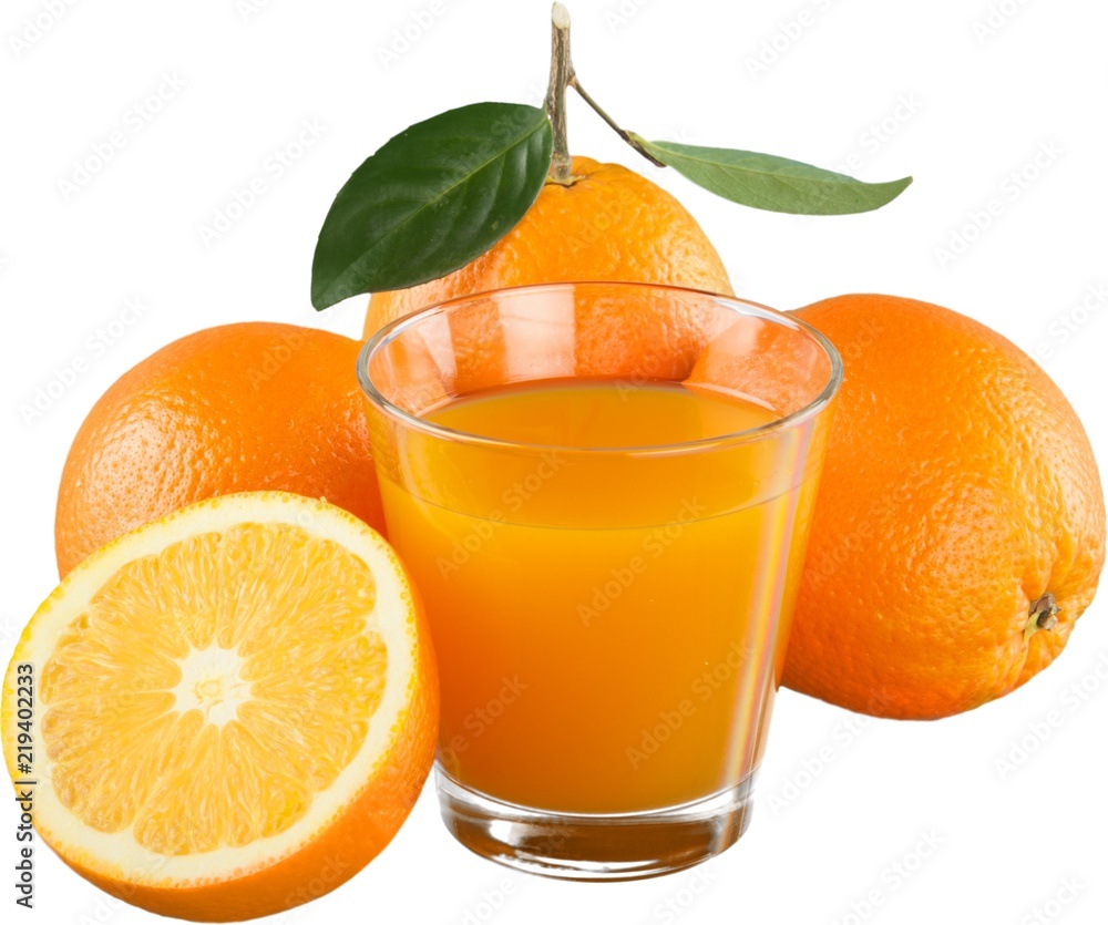 Fresh oranges and juice Fresh oranges and juice