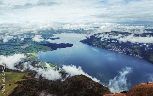 Big natural landscape view of Switzerland from Rigi © Moving Diary