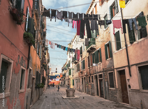 Fototapeta Widok ulicy z Wenecji, Włochy