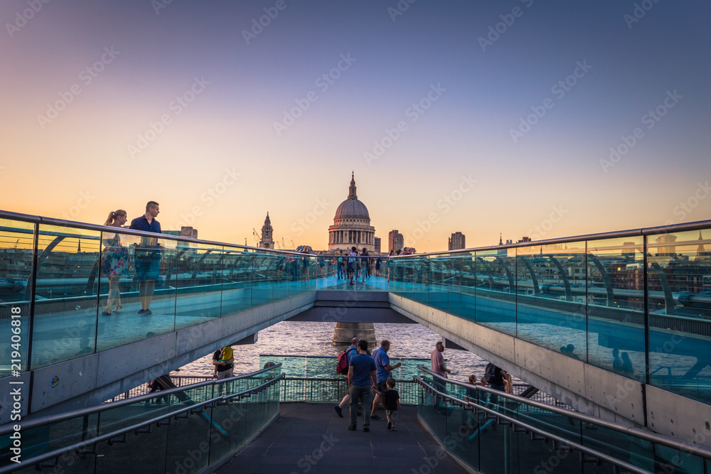 London - August 05, 2018: Saint Paul's cathedral in the center of London, England