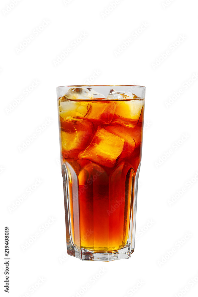 Summer cocktail on isolated white background Summer cocktail on isolated white background