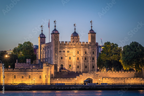 London - August 05, 2018: The Tower of London by the river Thames in London, England photo