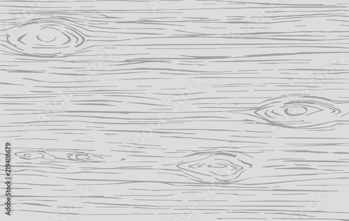 Gray wooden cutting, chopping board, table or floor surface. Wood texture. Vector illustration.