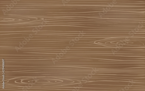 Brown wooden cutting, chopping board, table or floor surface. Wood texture. Vector illustration.
